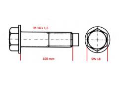 Schraube M14x1,5-100